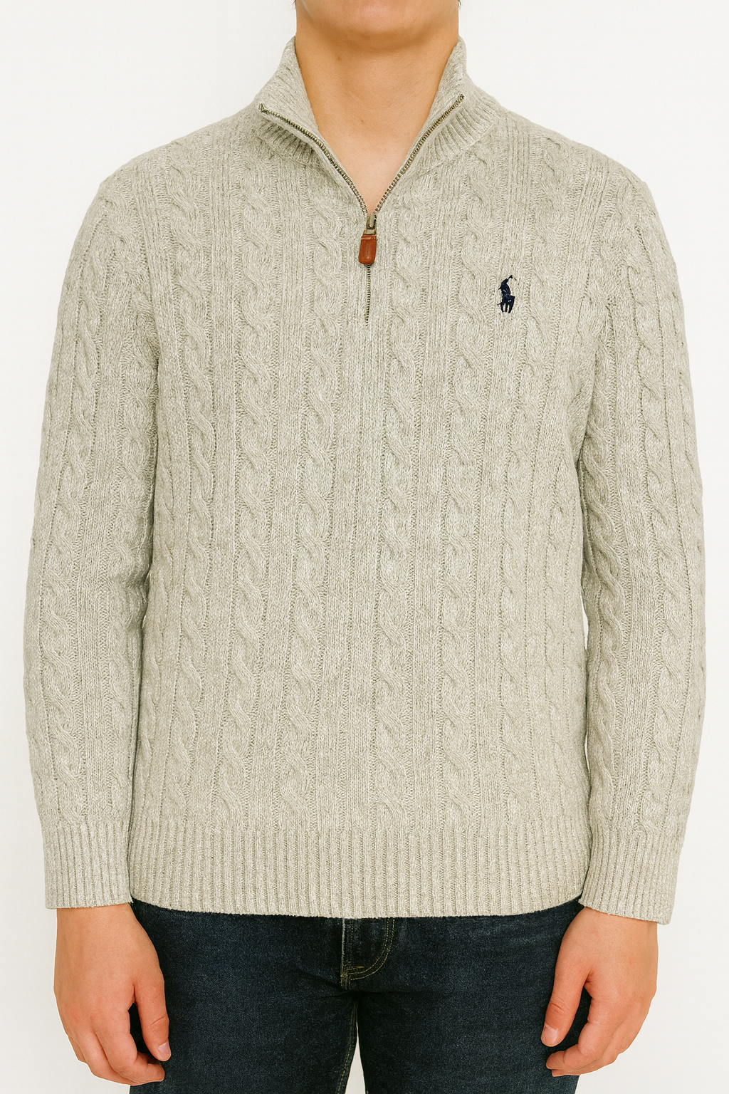 Ralph Lauren Zopfmuster Quarter-Zip - Iconik-Zipper-Iconik
