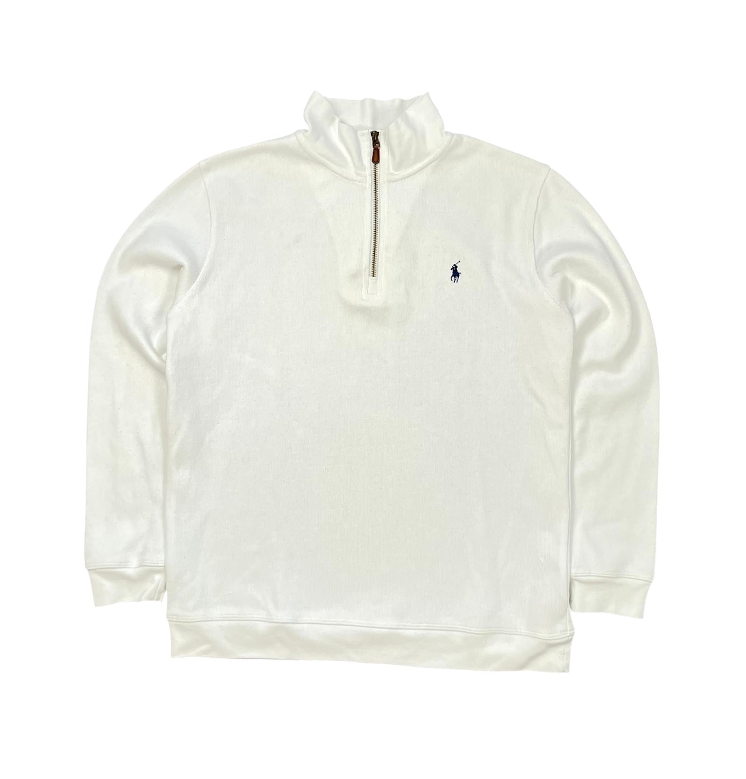 Ralph Lauren Quarter ZIP weiß - Iconik-Zipper-Iconik
