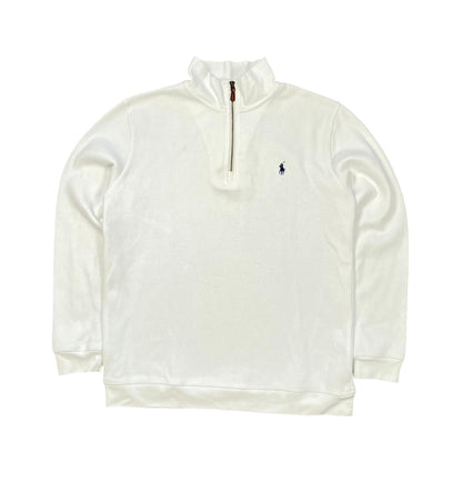 Ralph Lauren Quarter ZIP weiß - Iconik-Zipper-Iconik
