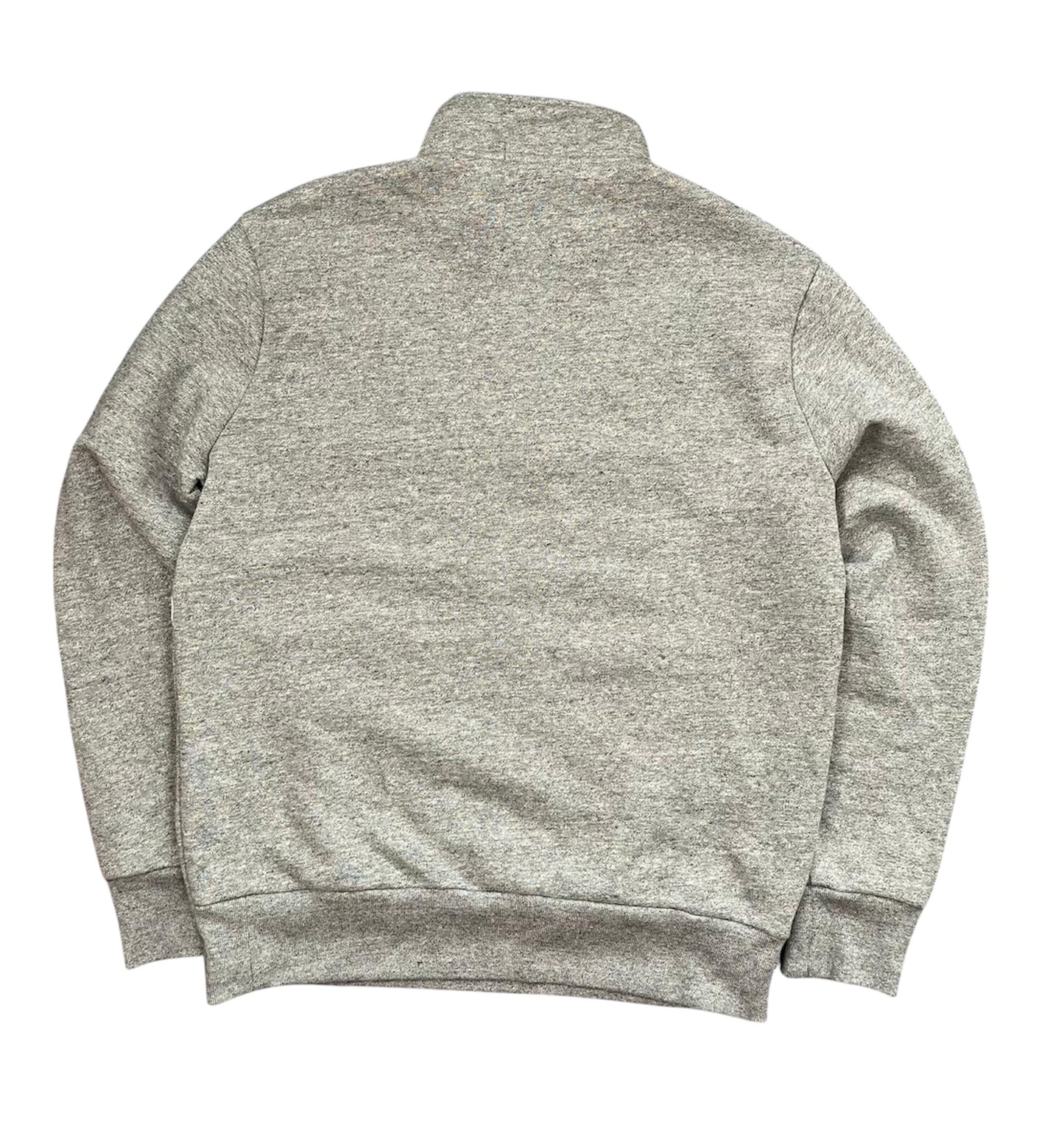 Ralph Lauren Fleece Quarter-Zip Grau/weiß - Iconik-Zipper-Iconik