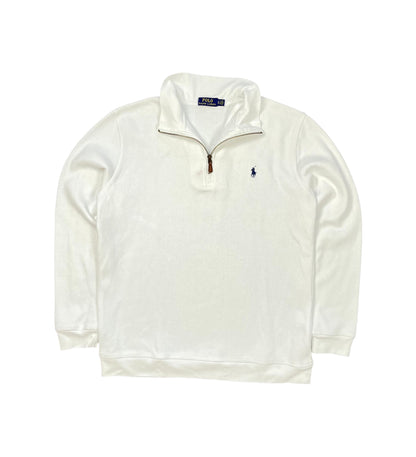 Ralph Lauren Quarter ZIP weiß - Iconik-Zipper-Iconik