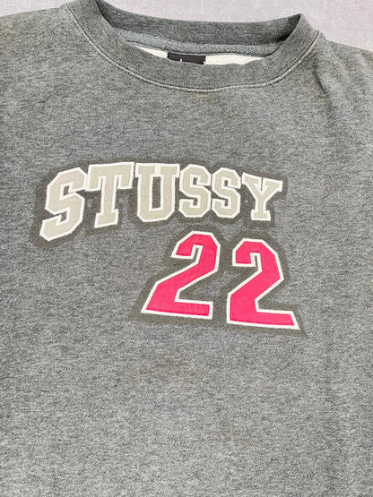 Stüssy Sweater Dunkelgrau  -  "22" - Iconik-Pullover-Iconik