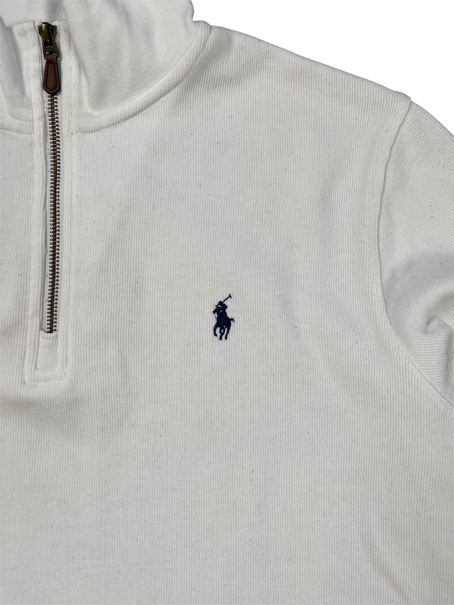Ralph Lauren Quarter ZIP weiß - Iconik-Zipper-Iconik