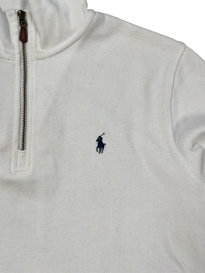 Ralph Lauren Quarter ZIP weiß - Iconik-Zipper-Iconik