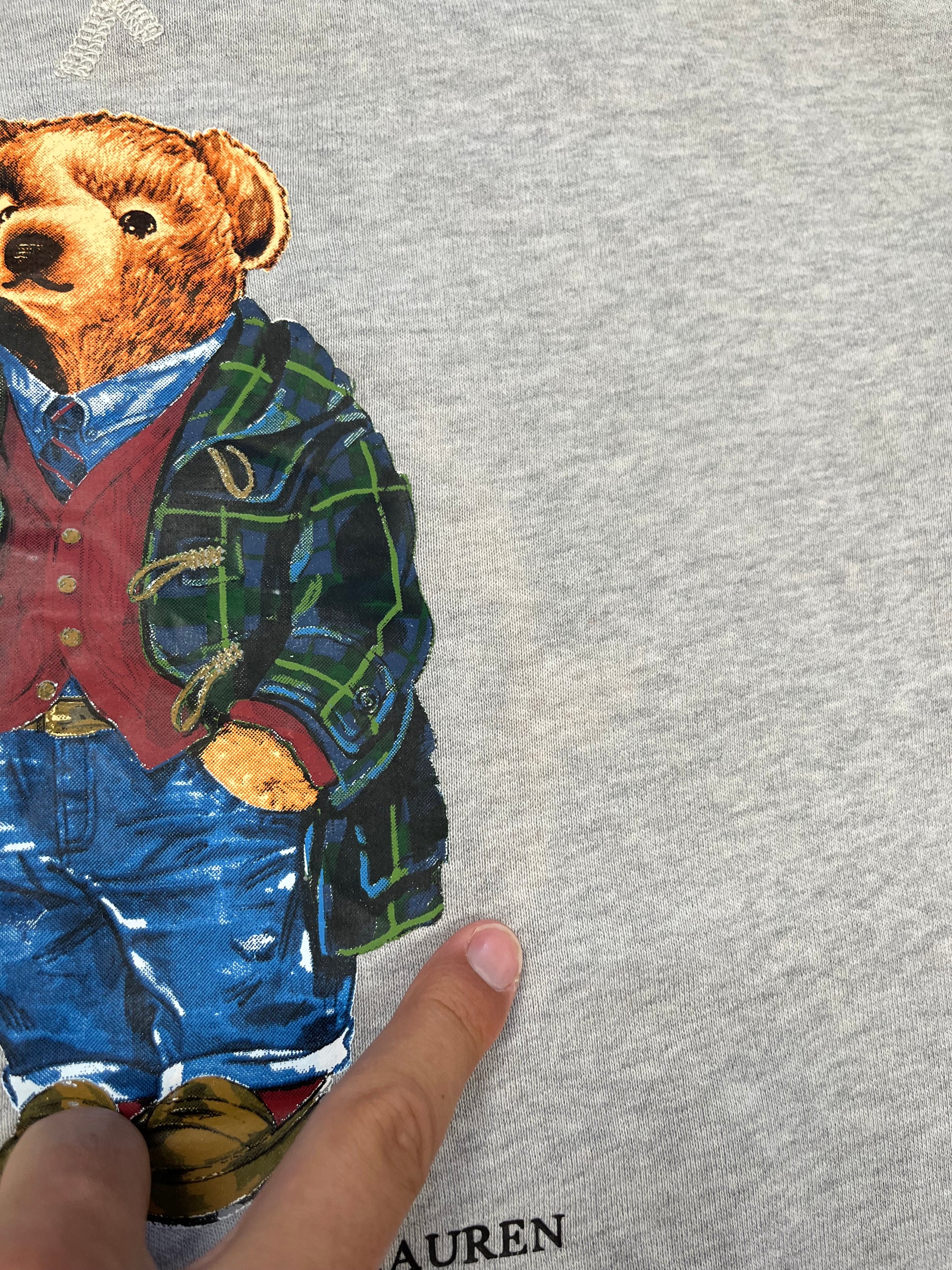 Ralph Lauren Sweatshirt mit Bär Print  Bear Iconik