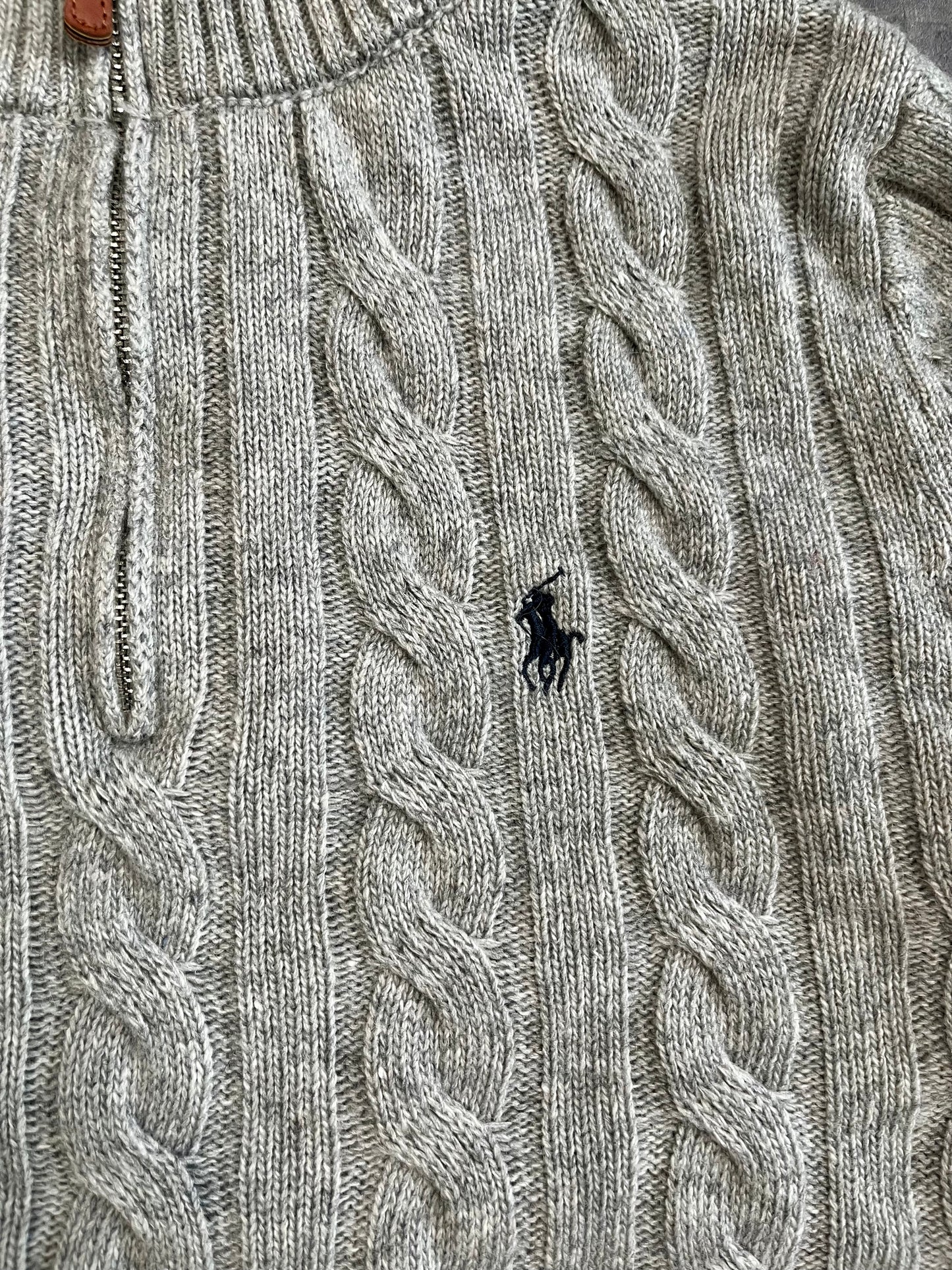 Ralph Lauren Zopfmuster Quarter-Zip - Iconik-Zipper-Iconik