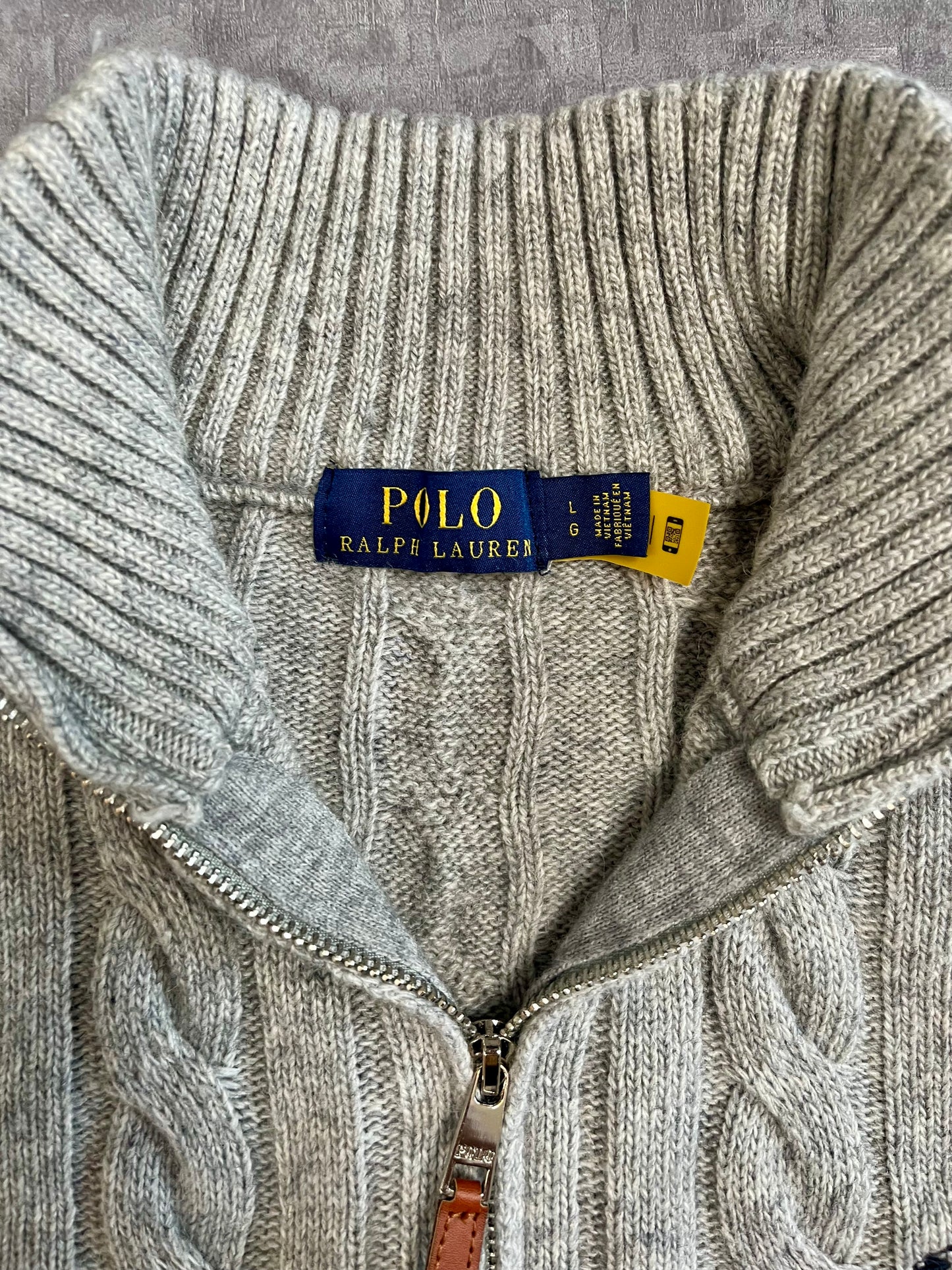 Ralph Lauren Zopfmuster Quarter-Zip - Iconik-Zipper-Iconik