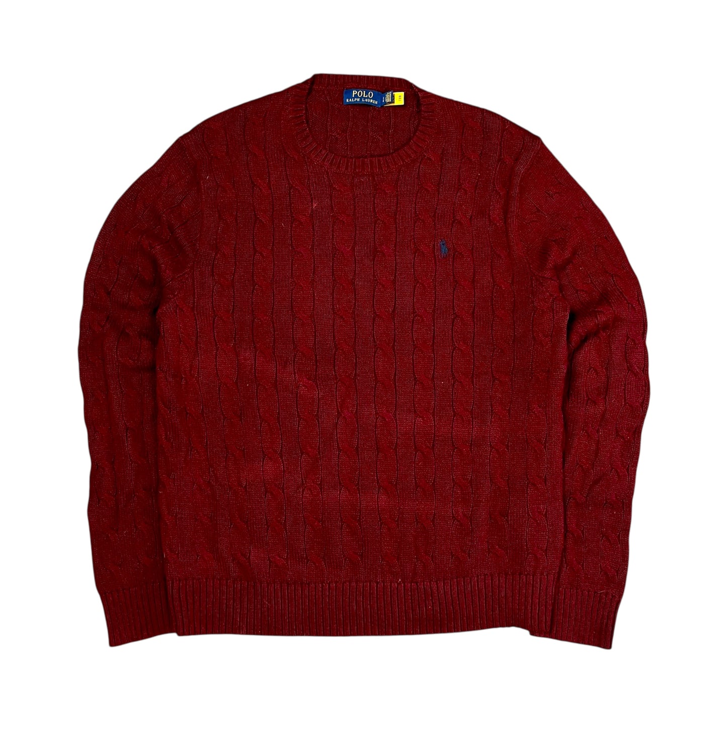 Ralph Lauren Knitwear Zopfmuster  weinrot Iconik