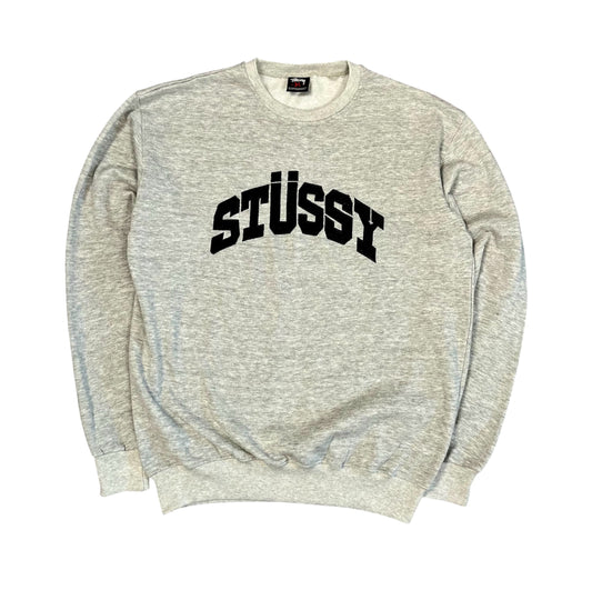Stüssy Vintage Sweatshirt Crewneck grau Iconik