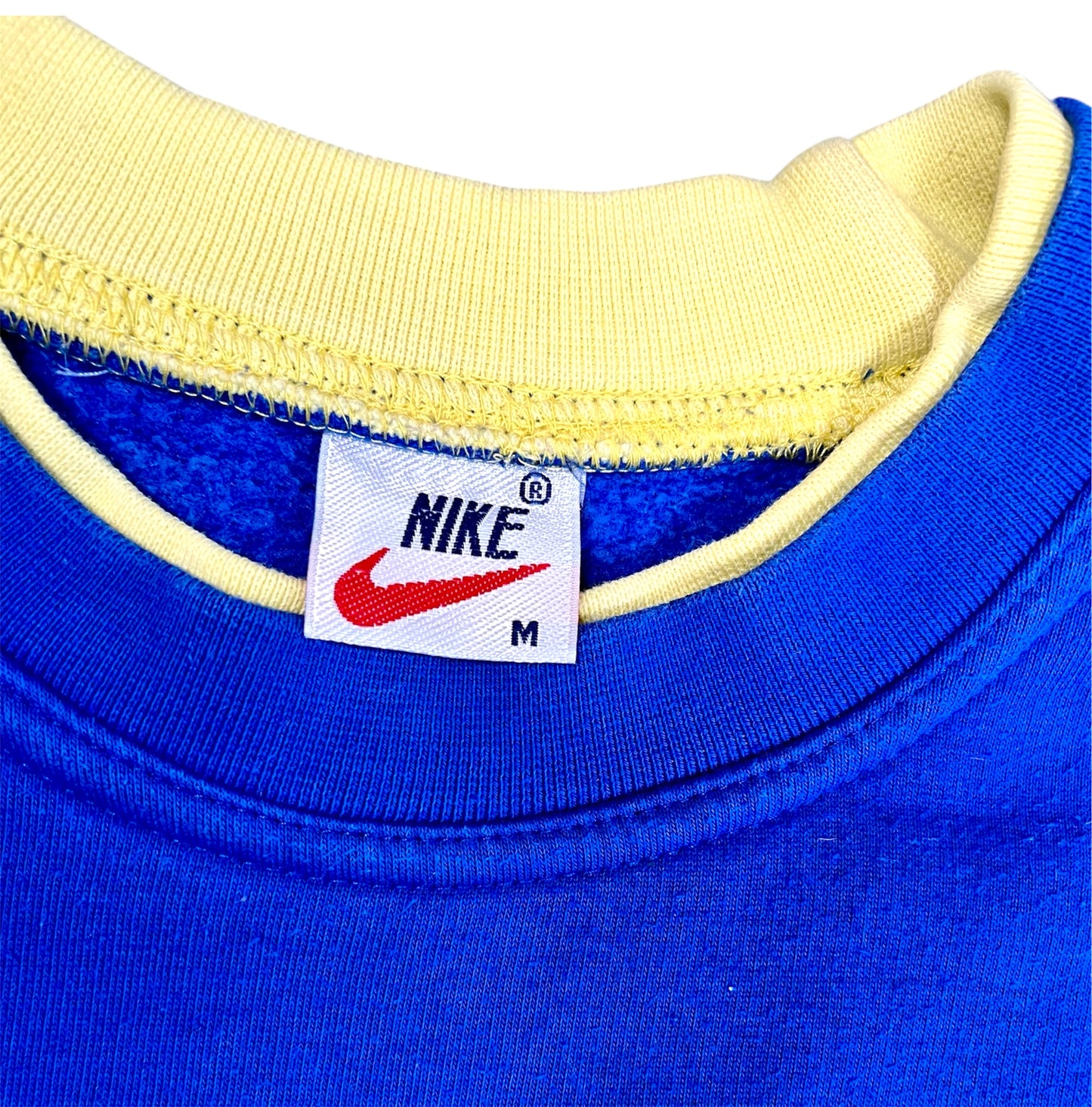 Nike Vintage Crewneck 90s Sweatshirt Blau Gelb