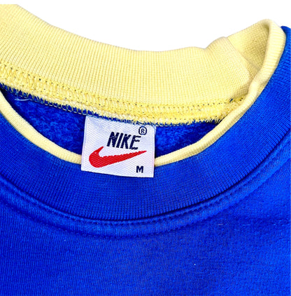 Nike Vintage Crewneck 90s Sweatshirt Blau Gelb