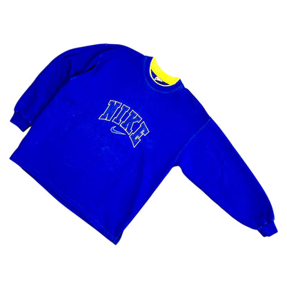Nike Vintage Crewneck 90s Sweatshirt Blau Gelb
