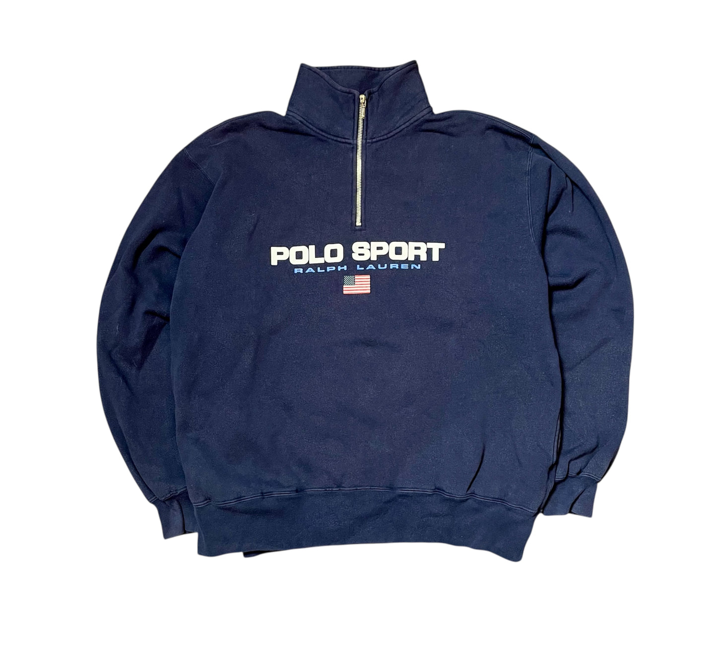 Ralph Lauren Quarter-Zip Polo-Sport dunkelblau Iconik