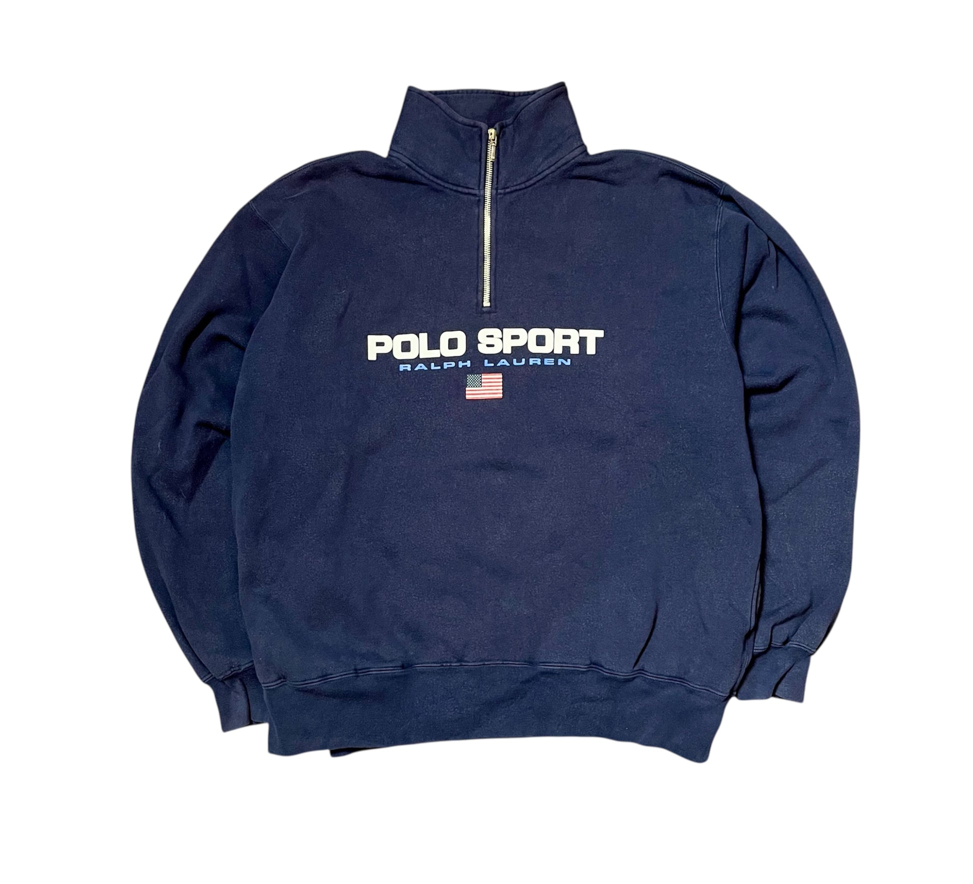 Ralph Lauren Quarter-Zip Polo-Sport dunkelblau Iconik