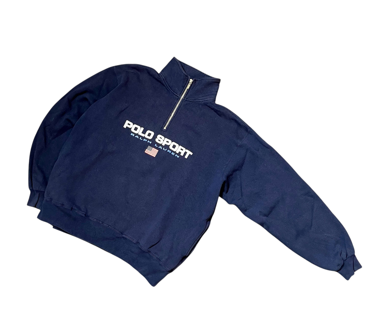 Ralph Lauren Quarter-Zip Polo-Sport dunkelblau Iconik